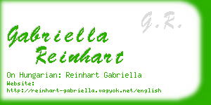 gabriella reinhart business card